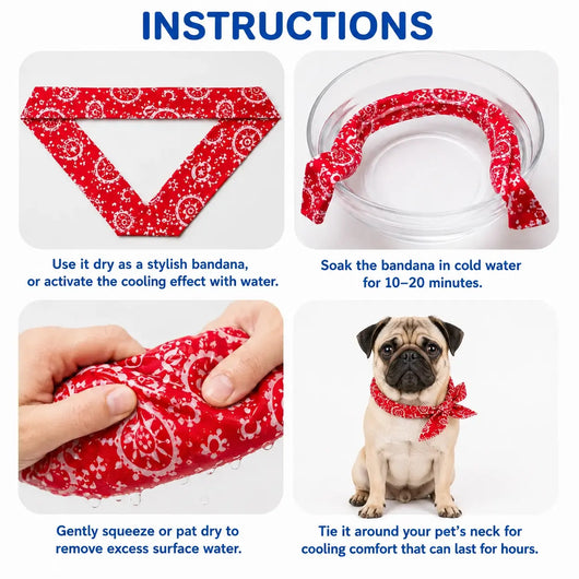 Pug Cooling Bandana Pack